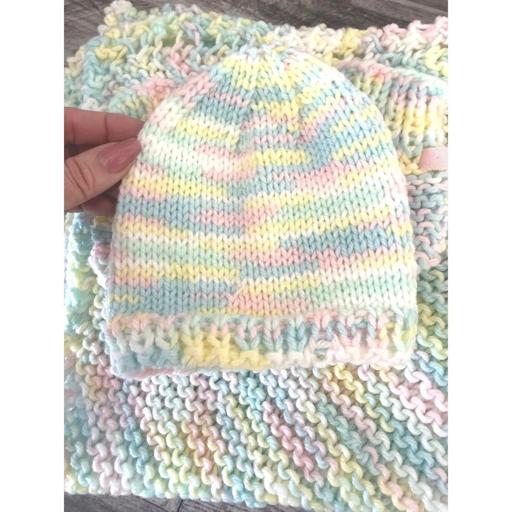 Handmade Newborn Baby Blanket Set Pastel Easter Shower Gift‎ 21